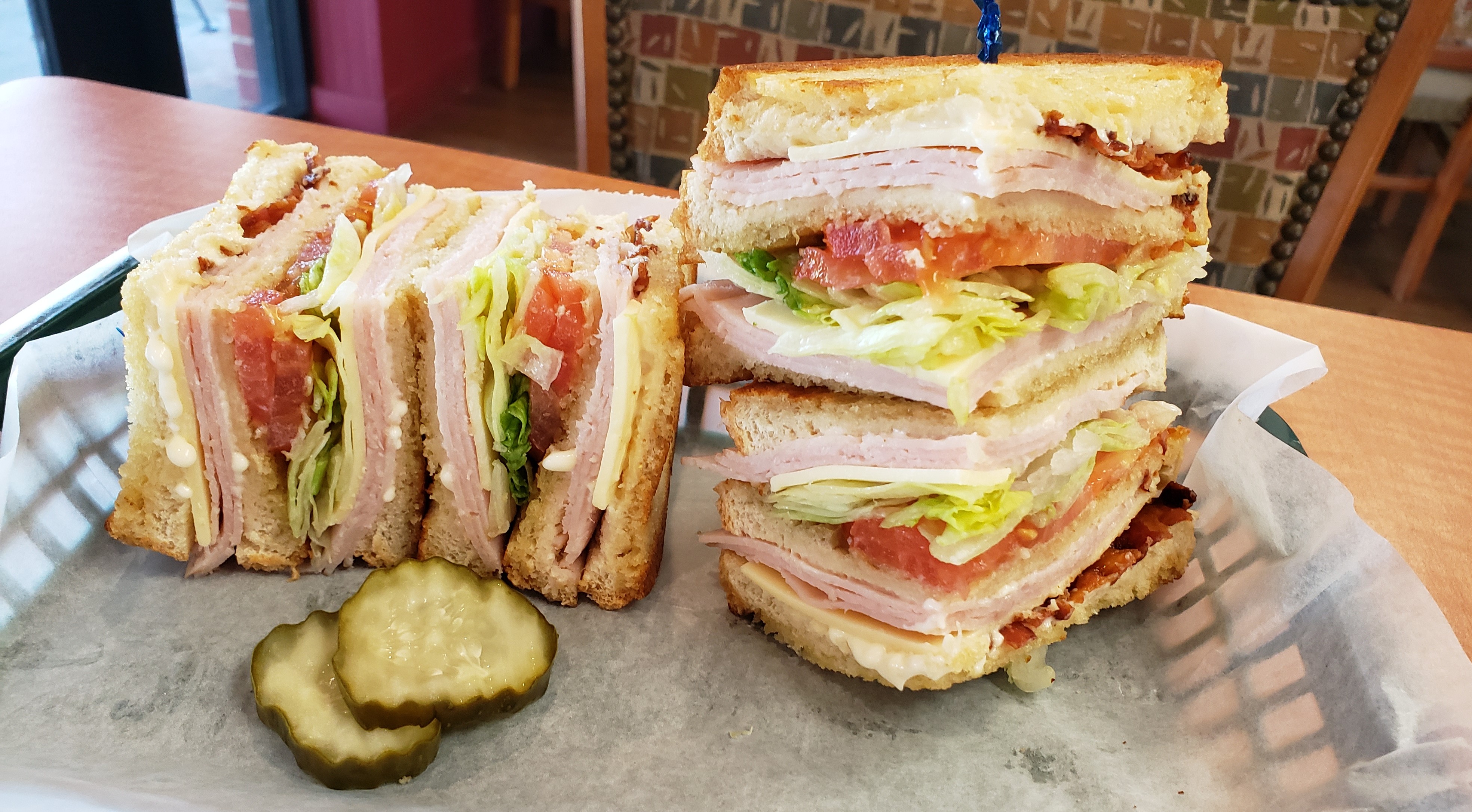 Turkey Club Sandwich, $7.00