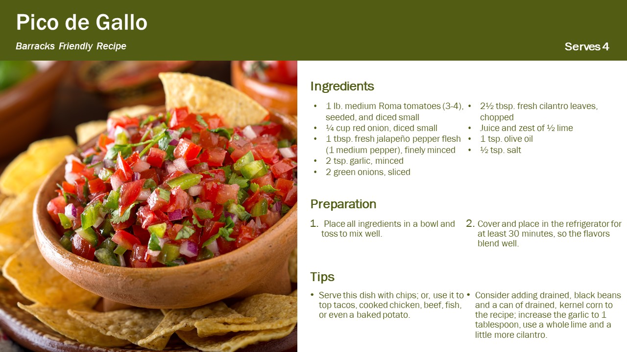 Pico de Gallo *Barracks Friendly Recipe